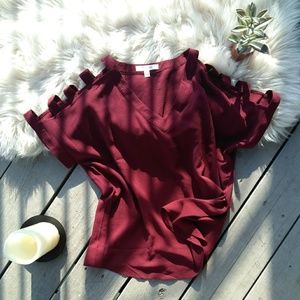 Maroon v-neck